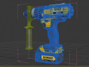 drill dawalt 20v 3D 模型