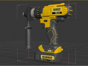 drill dawalt 20v 3D 模型
