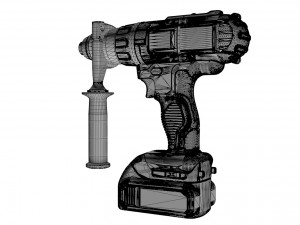 drill dawalt 20v 3D 模型