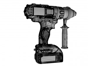 drill dawalt 20v 3D 模型