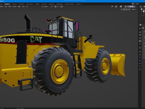 Caterpillar 980G Wheel Loader 3D 모델