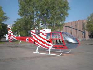 helicopter gazelle sa 341 3D Model