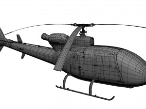 helicopter gazelle sa 341 3D Model