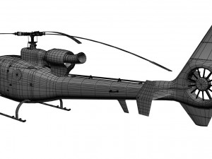 helicopter gazelle sa 341 3D Model