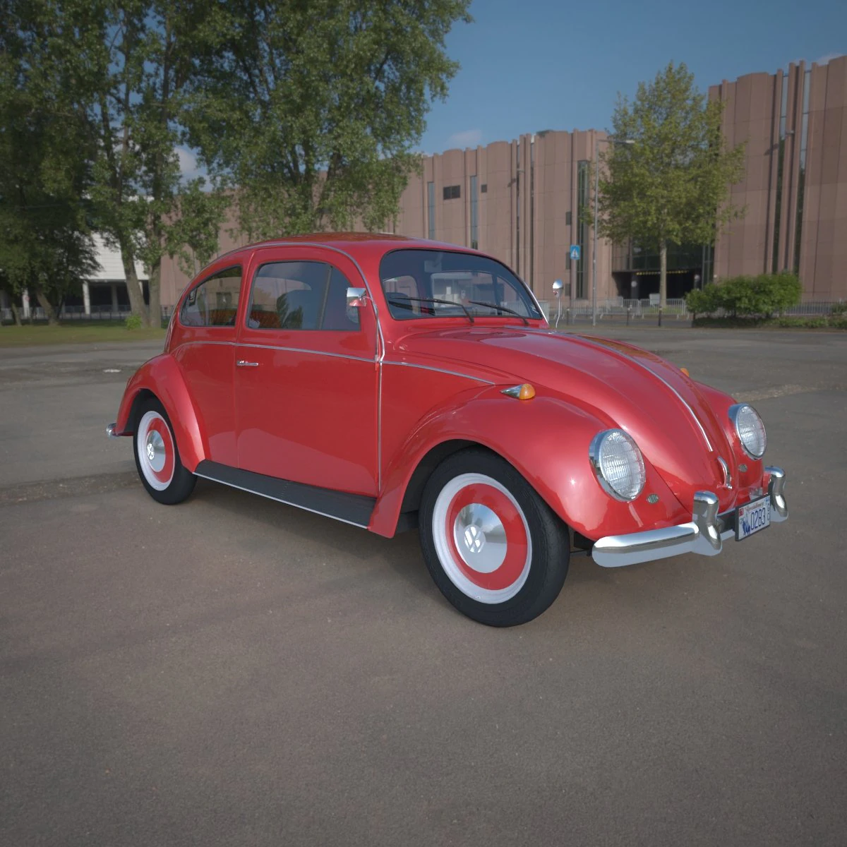 volkswagen beetle 1974 3D Model .c4d .max .obj .3ds .fbx .stl .blend 