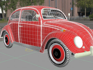 volkswagen beetle 1974 3D 모델