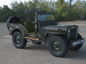 runner 1950 willys m38 jeep 3D Model