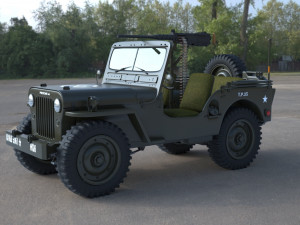 runner 1950 willys m38 jeep 3D-Modell