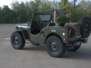 runner 1950 willys m38 jeep 3D Model