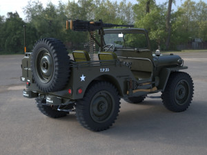 runner 1950 willys m38 jeep 3D-Modell