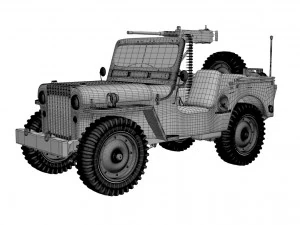 runner 1950 willys m38 jeep 3D Model