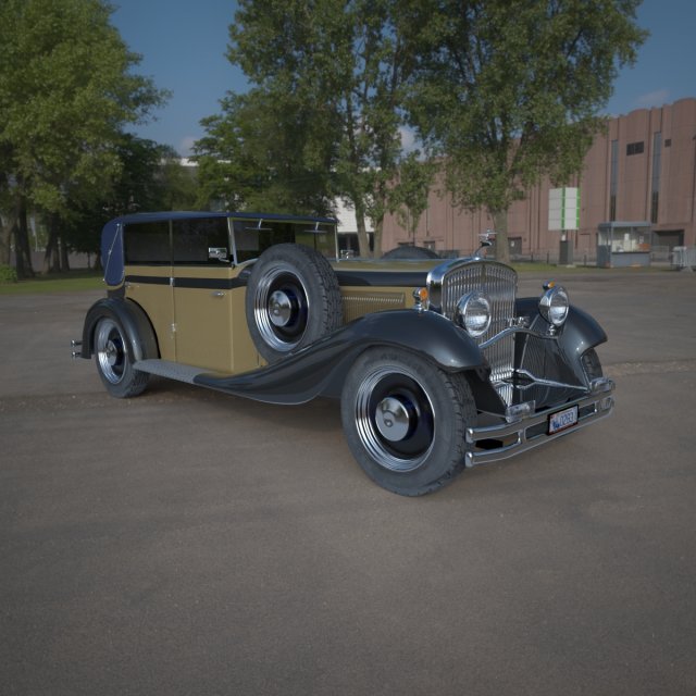 maybach antique 3D Model .c4d .max .obj .3ds .fbx .stl .blend 