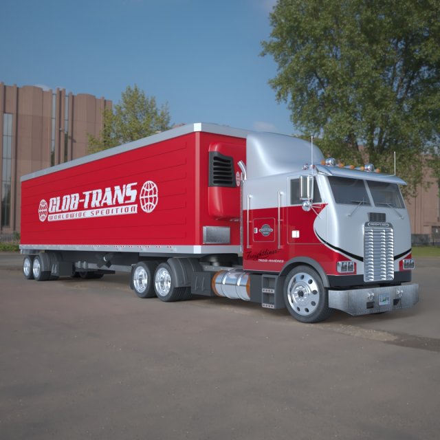 freightliner flt 8664 3D Model .c4d .max .obj .3ds .fbx .stl .blend 