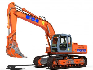 fiat hitachi fh 200 scavatrice Modello 3D