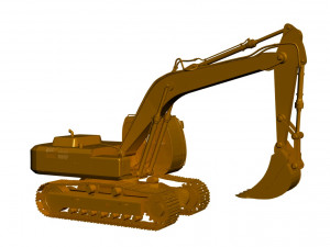 fiat hitachi fh 200 digger 3D Model
