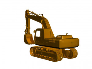 fiat hitachi fh 200 digger 3D Model