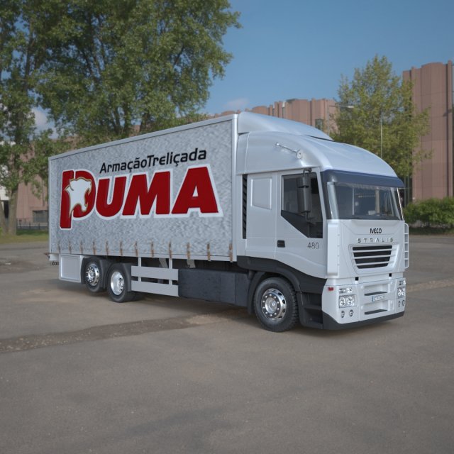 iveco stralis 480 truck 3Dモデル .c4d .max .obj .3ds .fbx .stl .blend 