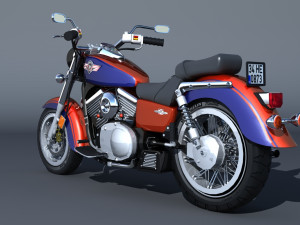 Kawasaki-vulcan-classic-1500 3D-Modell