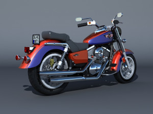 Kawasaki-vulcan-classic-1500 3D-Modell