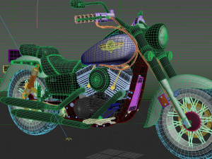 Kawasaki-vulcan-classic-1500 3D-Modell