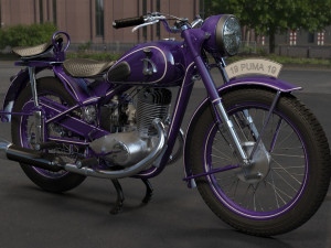 Motorcycle izh-49 3D Модель