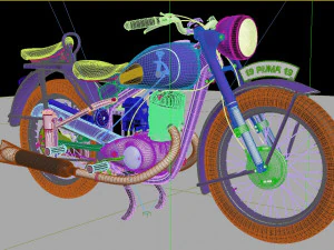 Motorcycle izh-49 3D Model