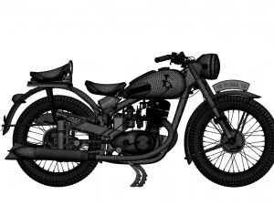 Motorcycle izh-49 3D Model
