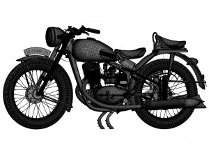 Motorcycle izh-49 3D Модель