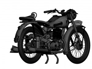 Motorcycle izh-49 3D Модель