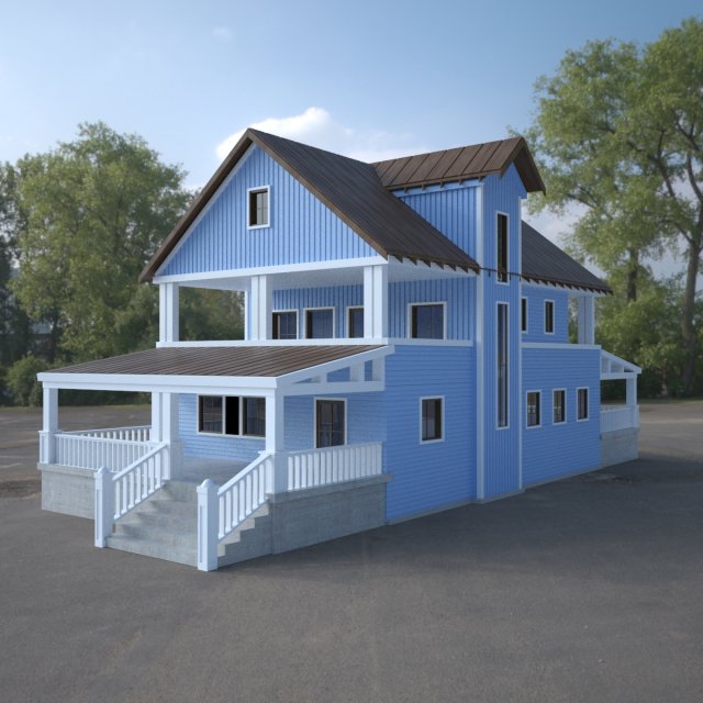 house 04 3D Model .c4d .max .obj .3ds .fbx .stl .blend 