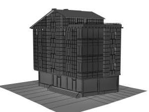 4 storey building 3Dモデル