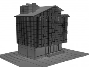 4 storey building 3Dモデル
