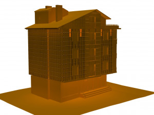 4 storey building 3Dモデル