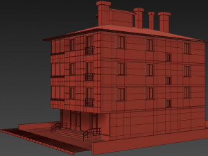 5 storey building Modèle 3D