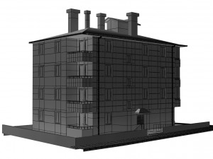 5 storey building Modèle 3D