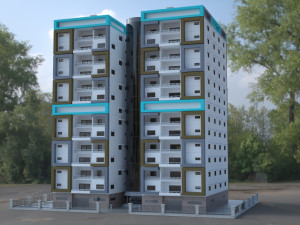 13 storey building 3Dモデル