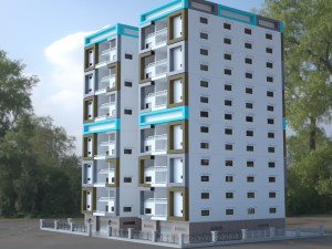 13 storey building 3Dモデル