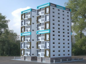 13 storey building 3Dモデル