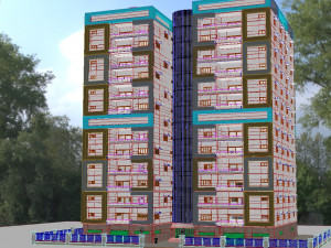 13 storey building 3Dモデル