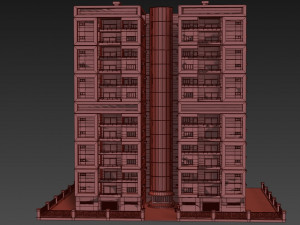 13 storey building 3Dモデル