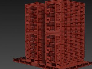 13 storey building 3Dモデル