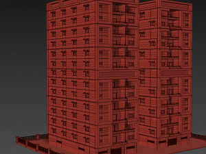 13 storey building 3Dモデル