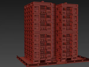 13 storey building 3D Model