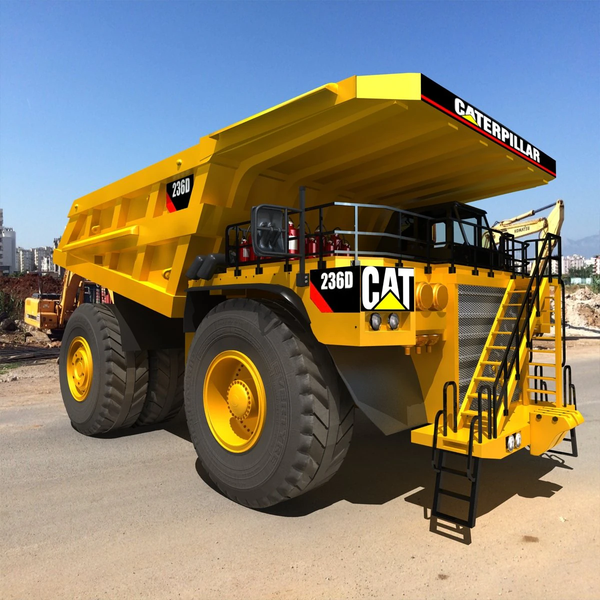 camion da miniera caterpillar 797f Modello 3D .c4d .max .obj .3ds .fbx .stl .blend 
