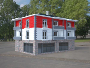 katlı bina 3D Model