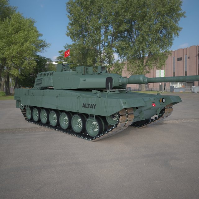 Tank altay made in turkey 3D 模型 .c4d .max .obj .3ds .fbx .stl .blend 