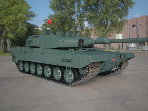Czołg altay wyprodukowany w Turcji Model 3D