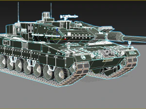 Tank Leopard 2a6 3D Model