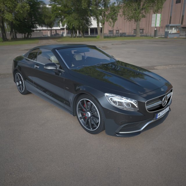 mercedes-benz s63 amg cabriolet Model 3D .c4d .max .obj .3ds .fbx .stl .blend 