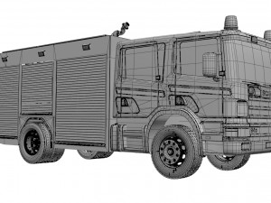 Scania P260 Fire Truck 3D 模型